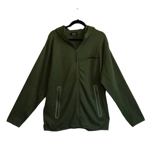 New PINK DOLPHIN Men's XLarge Olive Green Long Sleeve Full Zip Hoodie